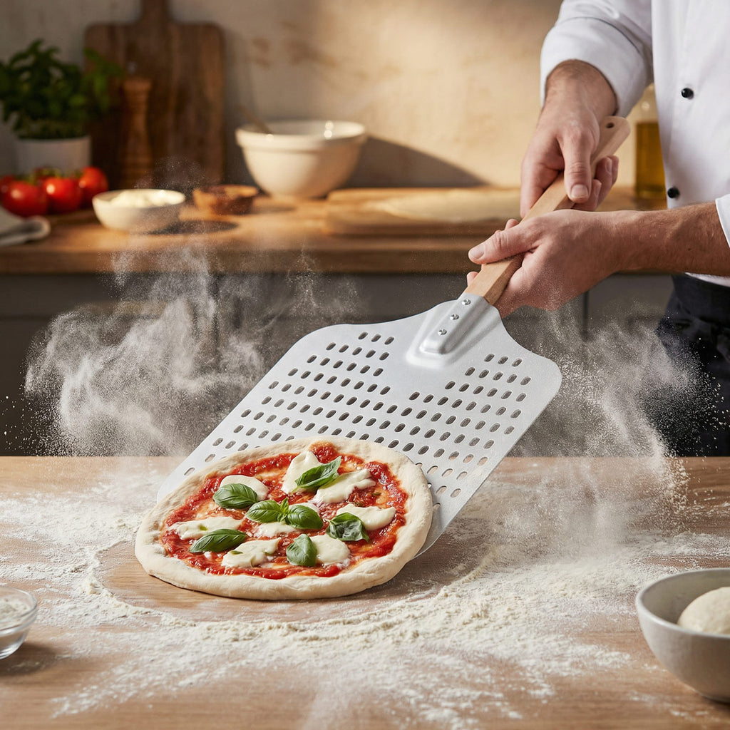 Burngiorno Pizzaschieber Holz/Aluminum 12"